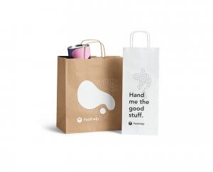 Bolsas de papel kraft y de color blanco